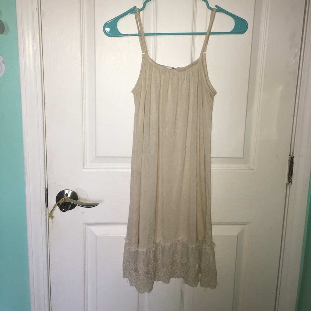 -cream slip dress-